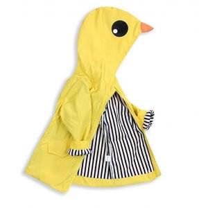 Toddler Baby Boy Girl Duck Raincoat Cute Cartoon Hoodie Zipper Coat Outfit