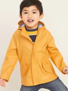 Water-Resistant Hooded Zip Jacket for Toddler Boys