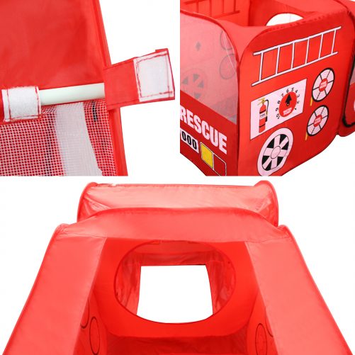 Fire Engine Design Folding Portable Playpen Tent  Red