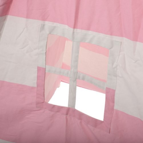 Indian Tent 4 (Small Bunting / With External Shutter Built-In Pocket) Pink Stripes