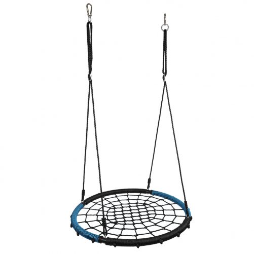40″ Hexagon Swing with 2 Carabiners & Adjustable Rope  (Blue & Black)