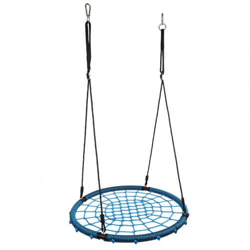 40″ Hexagon Swing with 2 Carabiners & Adjustable Rope (Blue & black)