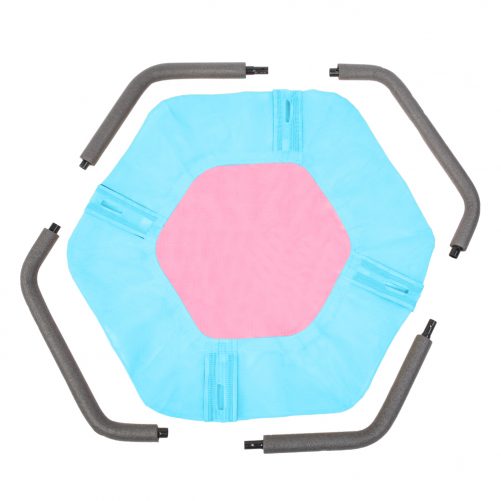 40" Hexagon Swing with  2 Carabiners & Adjustable Rope(Pink & Blue)