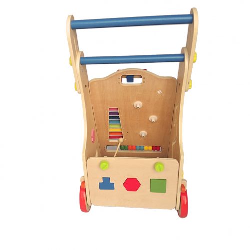 Adjustable Wooden Baby Walker Toddler Toys