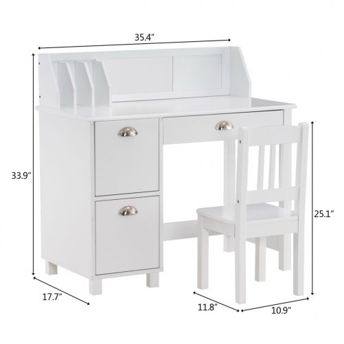 Spray Paint Student Table and Chair , White