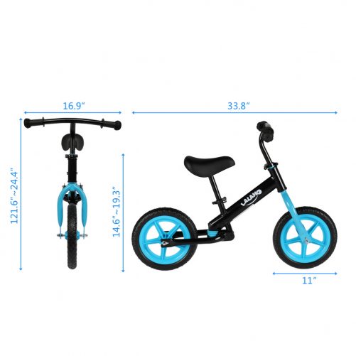 Kids Balance Bike  Height Adjustable  Blue