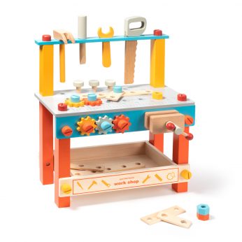 Wooden Play Workbench Set, Orange