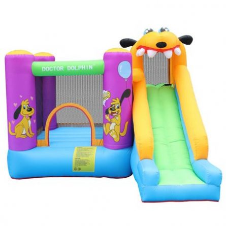Doctor Dolphin Green Dog Inflatable Castle Bounce House