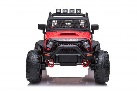 24v Jeep Double Drive Children Ride- On Car With 200w*2 12v9ah*2 Battery,parent Remote Control Electron Assisted Steering Wheel Foot Pedal Led Lights,music Board With Bluetooth/mp3/music/ Volum