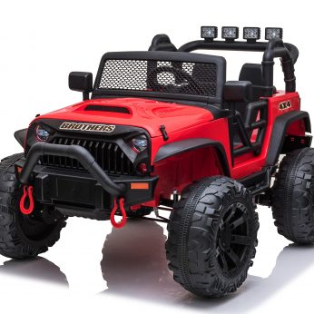 24v Jeep Double Drive Children Ride- On Car With 200w*2 12v9ah*2 Battery,parent Remote Control Electron Assisted Steering Wheel Foot Pedal Led Lights,music Board With Bluetooth/mp3/music/ Volum