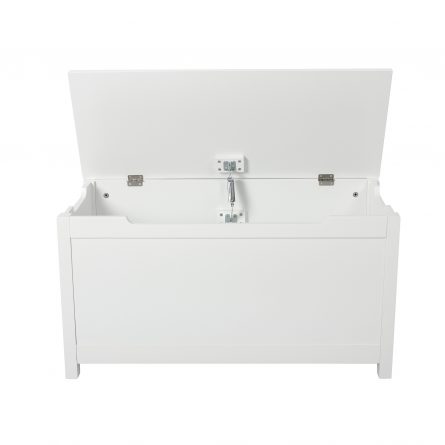 Toy Box With Safety Hinged Lid