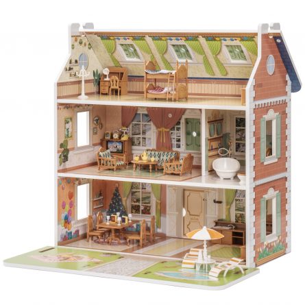 Classic Vintage Wooden Dollhouse