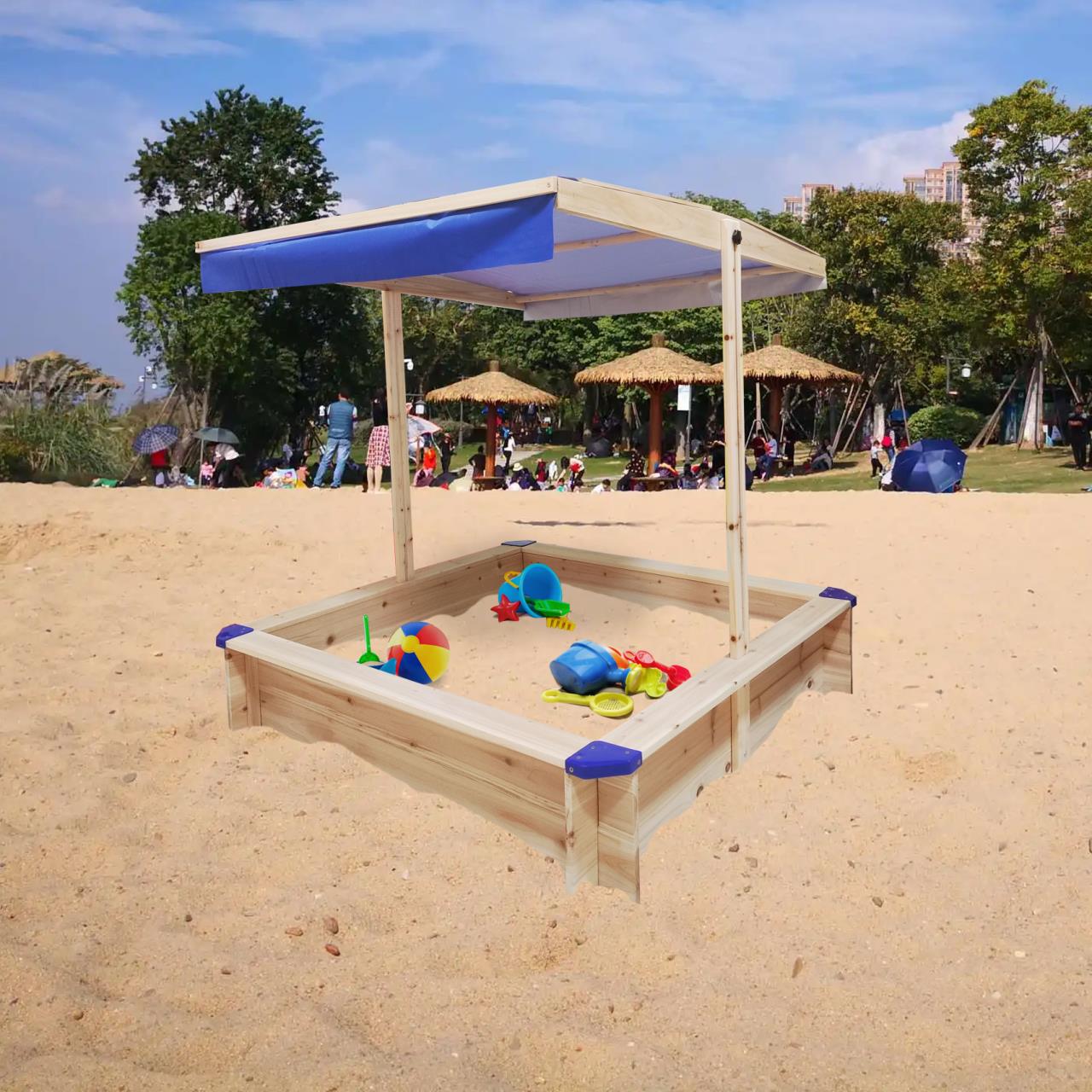 Children's Wooden Sandbox