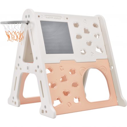 5-in-1 Toddler Climber Basketball Hoop Set