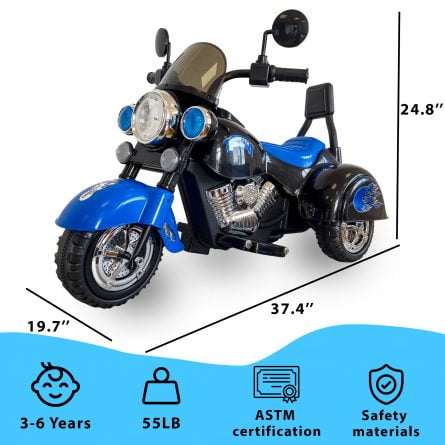 6V 3-Wheel Chopper Motorbike