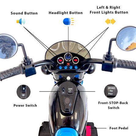 6V 3-Wheel Chopper Motorbike