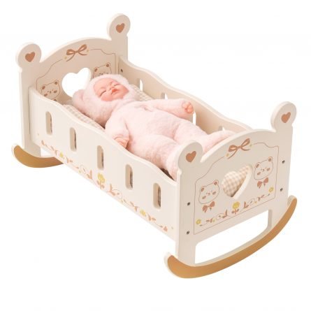 Wooden Rocking Play Cradle For Dolls