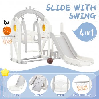Slide and Swing Set For Toddler
