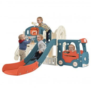 9 In 1 Kids Slide Playset Structure
