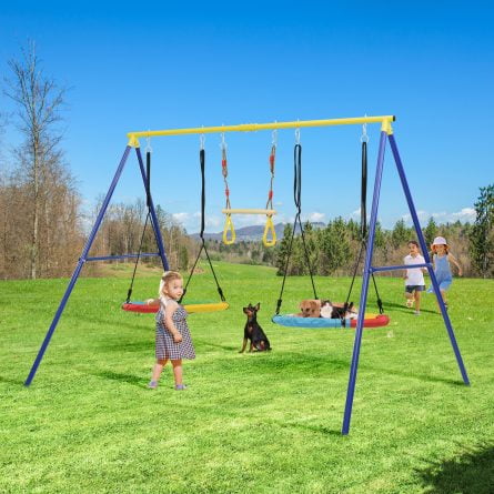 Outdoor Toddler Saucer Swing Set
