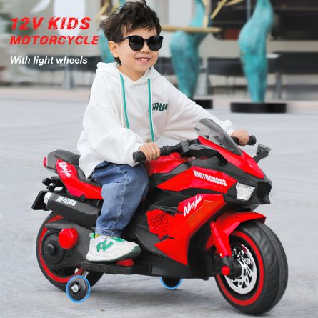 12V Kids Motorcycle With Light Wheels