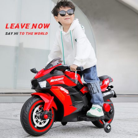 12V Kids Motorcycle With Light Wheels