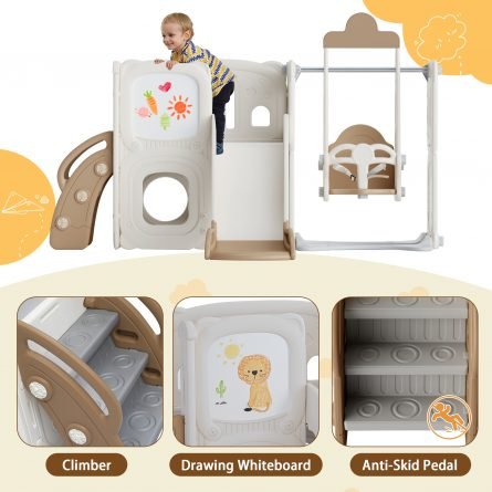 5 in 1 Slide and Swing Set For Toddler