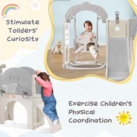 7 In 1 Toddler Slide And Swing Set